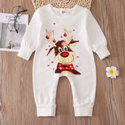 Family Matching Christmas Pajamas Sets Mother and Kids Pyjamas Deer Print Tops+Pants Xmas Sleepwear Baby Romper Pet Dog Clothes