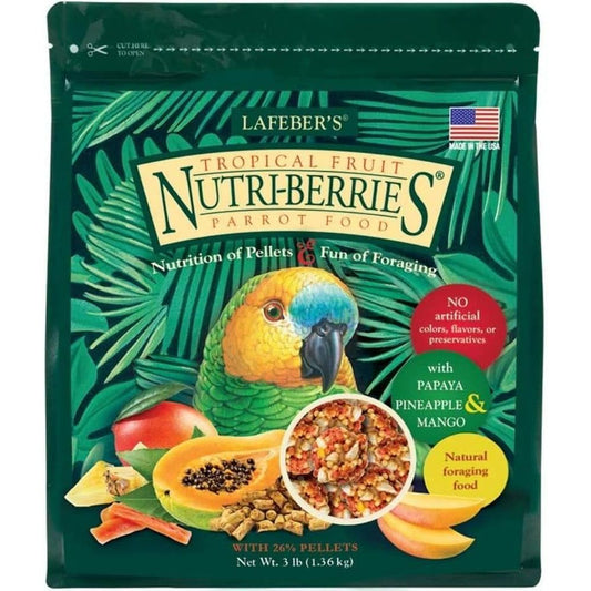 Tropical Fruit Foraging Parrot Food, Non-GMO Avian Nutritionists Formula - householdessential