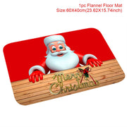 Christmas Door Mat Santa Claus Carpet Marry Christmas Decorations for Home 2024 Xmas Ornament Navidad Natal Gifts New Year 2025