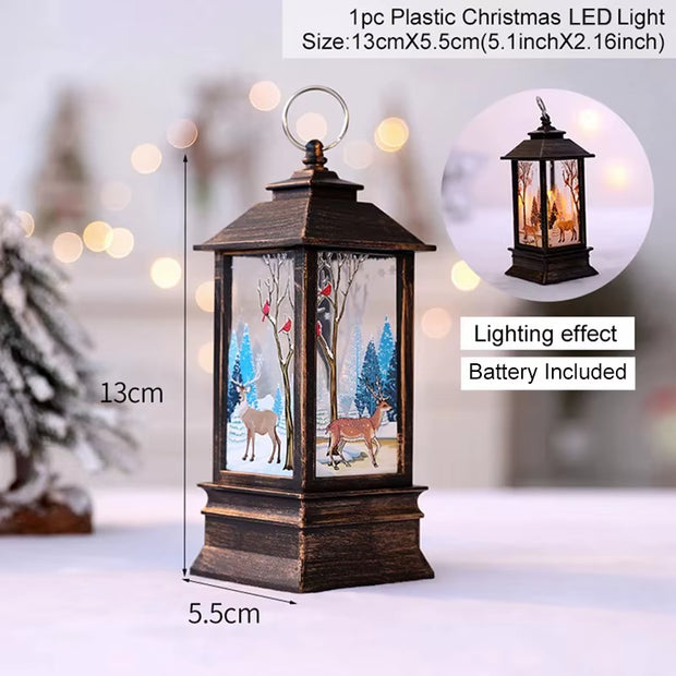 Christmas Lantern Light Merry Christmas Decorations for Home 2025 Navidad Christmas Tree Ornaments Xmas Gifts New Year 2026