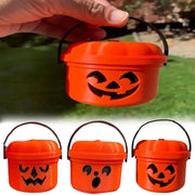 Halloween Candy Pumpkin Bucket Decorations Indoor Outdoor, Halloween Decoration Ornament Candy Container for Kids, Halloween Scary Props Decor for Home Party