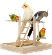 5Pcs Wooden Bird Ladder for Parrots Cage 5 Basic Sizes Perch Parakeet Climbing Toys Hanging Pet Natural Step Cockatoo Lovebirds