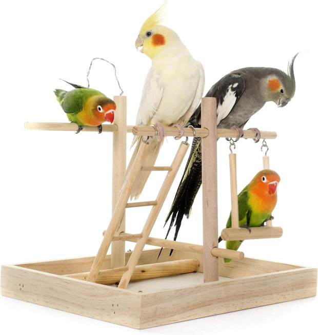 5Pcs Wooden Bird Ladder for Parrots Cage 5 Basic Sizes Perch Parakeet Climbing Toys Hanging Pet Natural Step Cockatoo Lovebirds