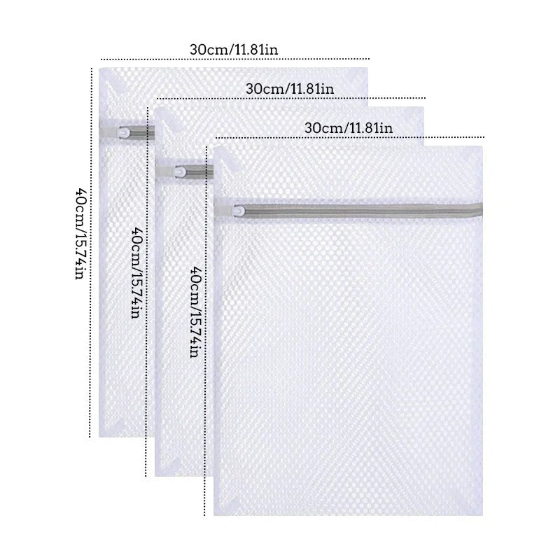 Mesh Laundry Bags Set, Polyester Washing Bags, Bra Bag Protector - householdessential