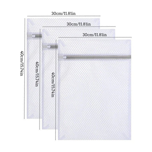 Mesh Laundry Bags Set, Polyester Washing Bags, Bra Bag Protector - householdessential