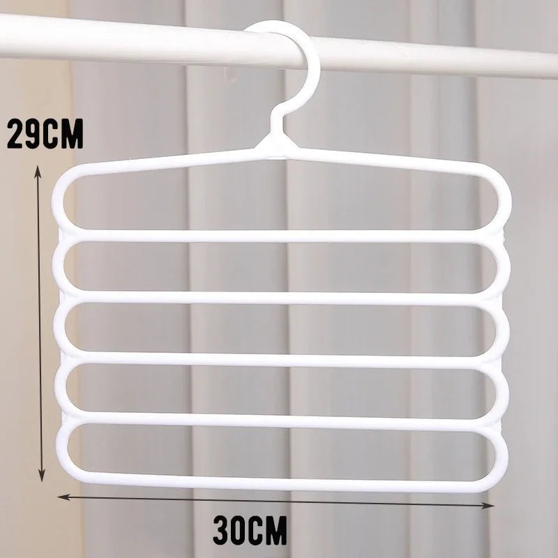 Space Saving Hanger: 5-in-1 Closet Organizer for Pants - Ultimate Pants Storage Solution - householdessential