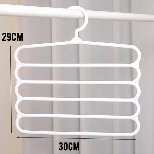 Space Saving Hanger: 5-in-1 Closet Organizer for Pants - Ultimate Pants Storage Solution - householdessential