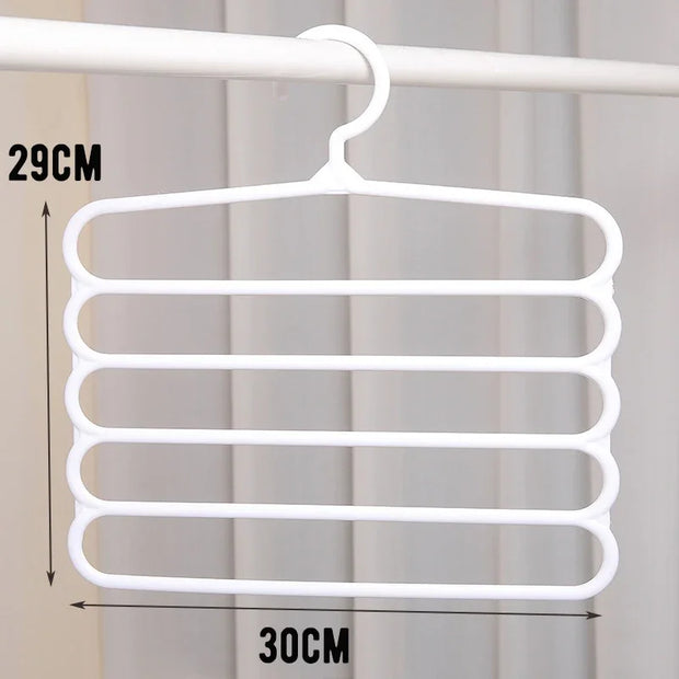 5 in 1Pants Storage Hanger Organizer Hangers save Wardrobe Space Magic Folding Pant Rack Tie Hanger Shelves Closet Organizer
