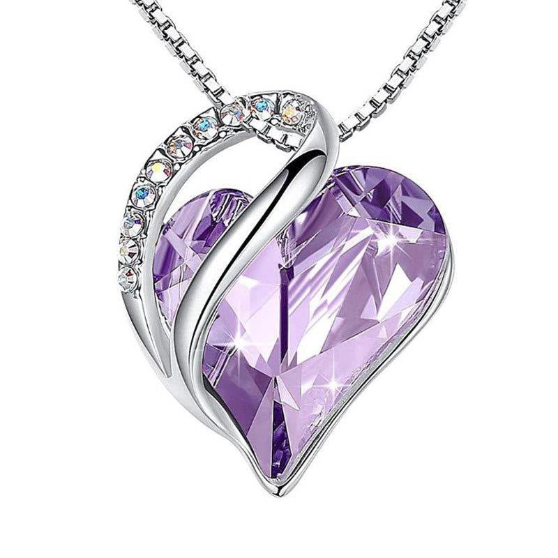 925 Sliver Heart Shaped Geometric Necklace Jewelry Women's Clavicle Chain Valentine's Mothers Day Gift - householdessential