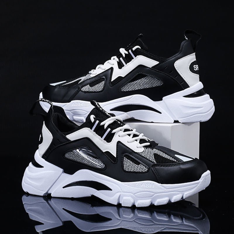 White Sneakers Men Non Slip Walking Running Shoes Sports - householdessential