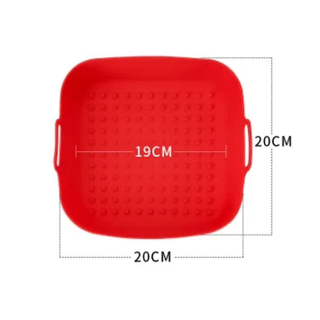 Non-Stick Silicone Air Fryer Liners Set - Reusable Basket Liners - householdessential
