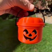 Halloween Candy Pumpkin Bucket Decorations Indoor Outdoor, Halloween Decoration Ornament Candy Container for Kids, Halloween Scary Props Decor for Home Party