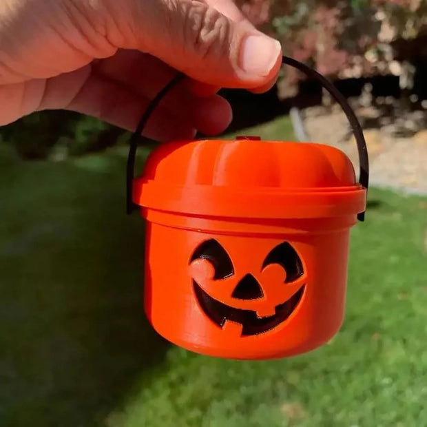 Halloween Candy Pumpkin Bucket Decorations Indoor Outdoor, Halloween Decoration Ornament Candy Container for Kids, Halloween Scary Props Decor for Home Party