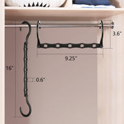 6 Pack Black Space Saving Hangers, Magic Hangers, Closet Organizers, Space Saver Hanger Organizer, Dorm Room Essentials