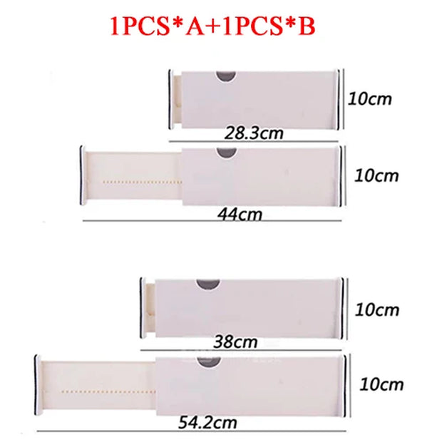 Adjustable Storage Drawers Divider Retractable Plastic Drawer Partition Holder Household Storage Clapboard Kitchen Organizador
