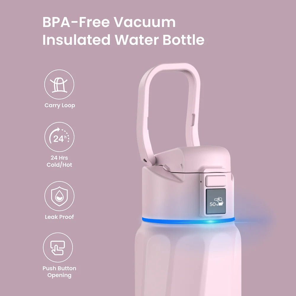 Waterh Boost Smart Water Bottle: 32 Oz Hydration Tracker with APP & Insulation - householdessential