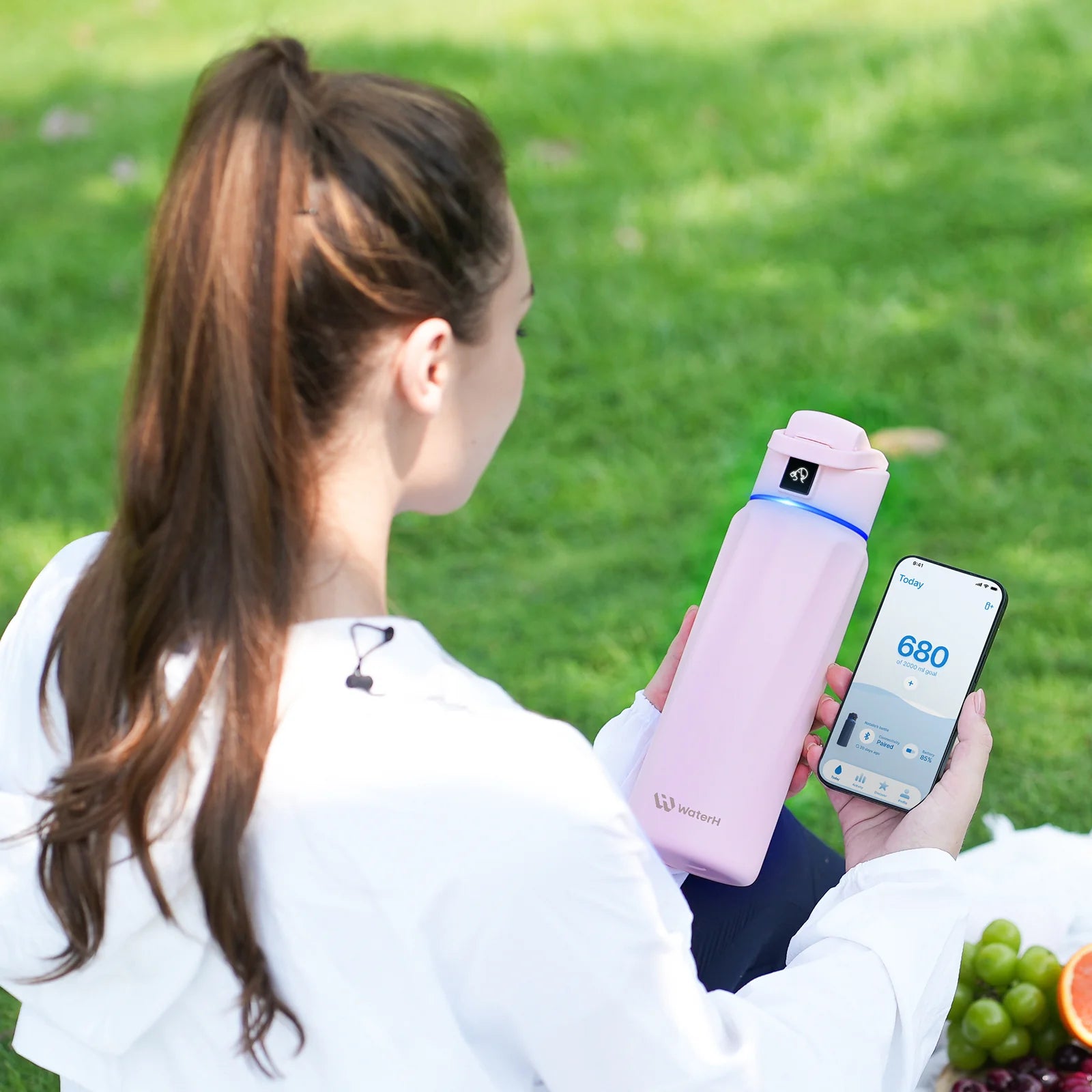 Waterh Boost Smart Water Bottle: 32 Oz Hydration Tracker with APP & Insulation - householdessential