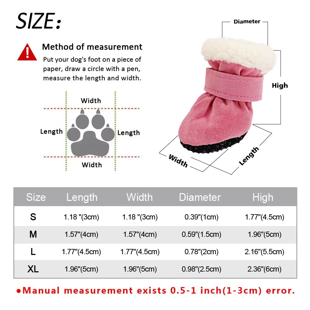 Waterproof Dog Boots Set with Anti-Slip Design for Small Dogs - householdessential