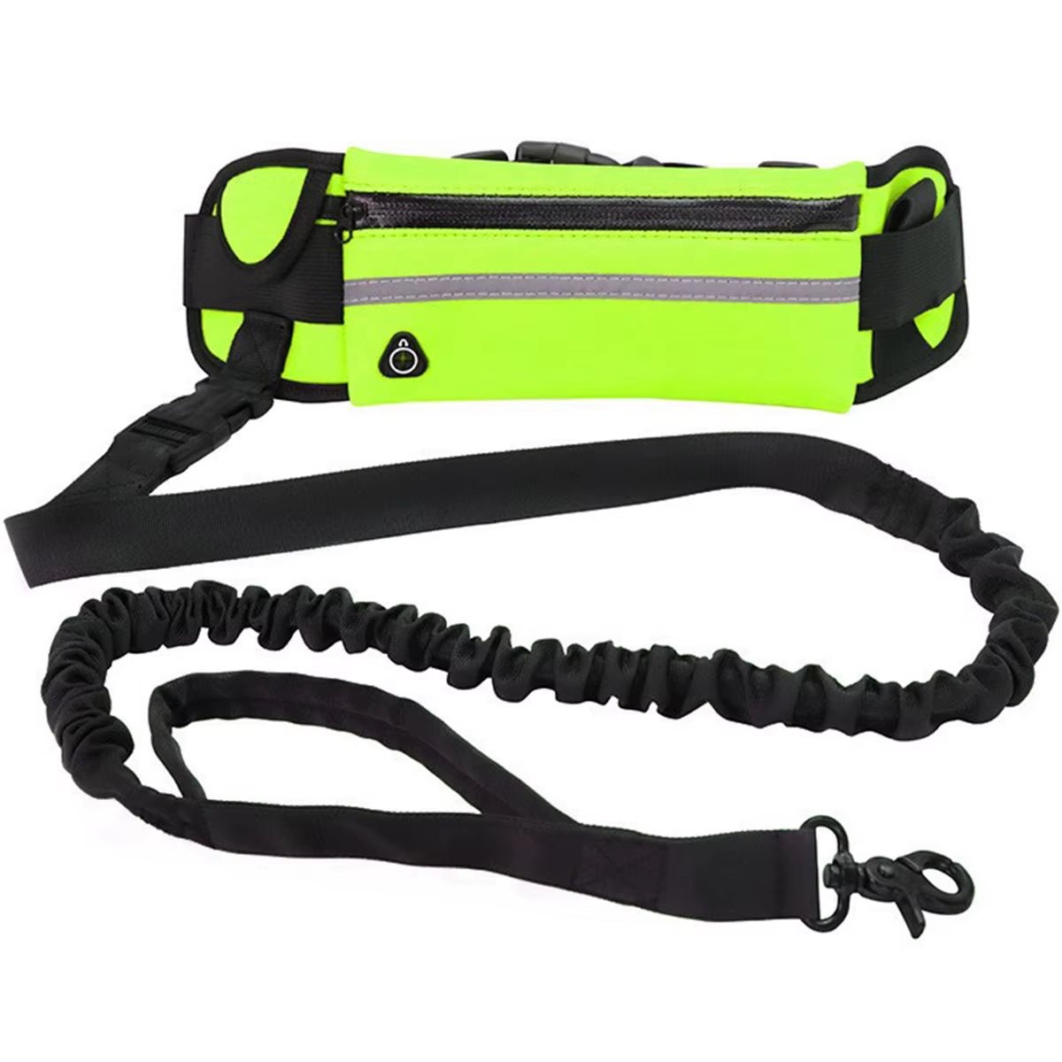 Adjustable Reflective Running Leash with Waist Bag - Hands Free Dog Leash Belt - householdessential