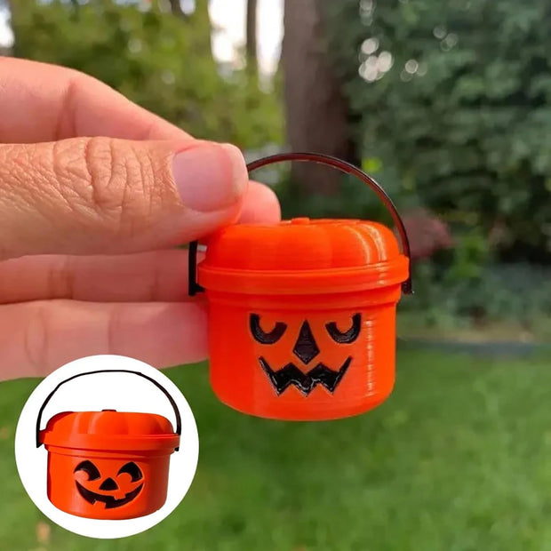Halloween Candy Pumpkin Bucket Decorations Indoor Outdoor, Halloween Decoration Ornament Candy Container for Kids, Halloween Scary Props Decor for Home Party