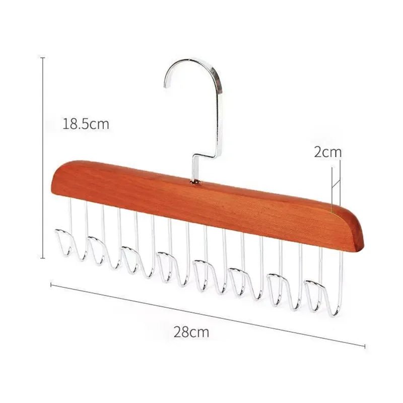 Wooden Bra Hangers Set with Multiple Hooks for Closet Accessories Organizer - householdessential