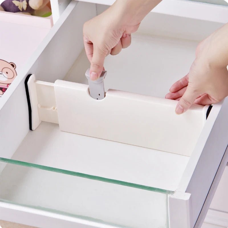 Expandable Plastic Storage Dividers Kitchen Drawer Organizers - householdessential