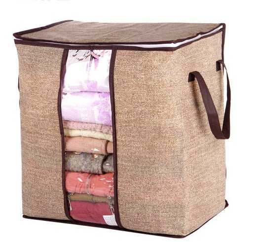 Non - Woven Under Bed Storage Box | Foldable Clothes & Quilt Organiser - householdessential