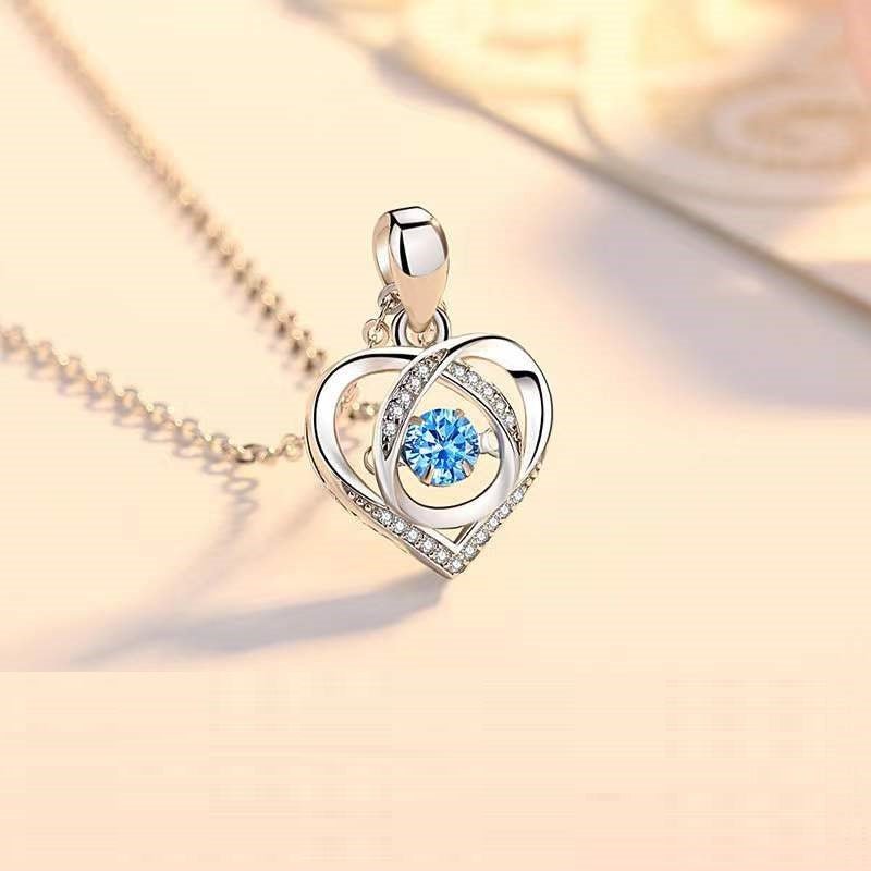 Luxury Rhinestone Heart Necklace S925 Gift - householdessential