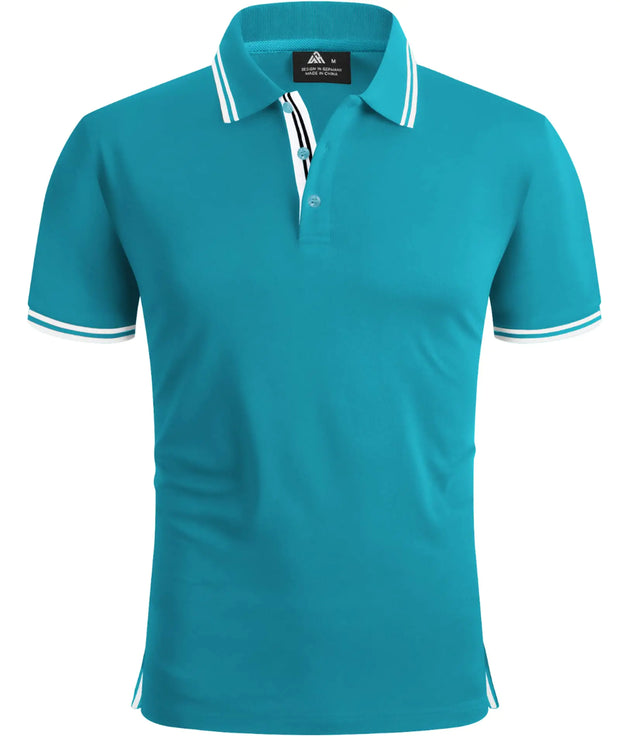 V VALANCH 3XL Shirts for Men Casual Short Sleeve Golf Polo Shirts Moisture Wicking Summer Shirts3XL