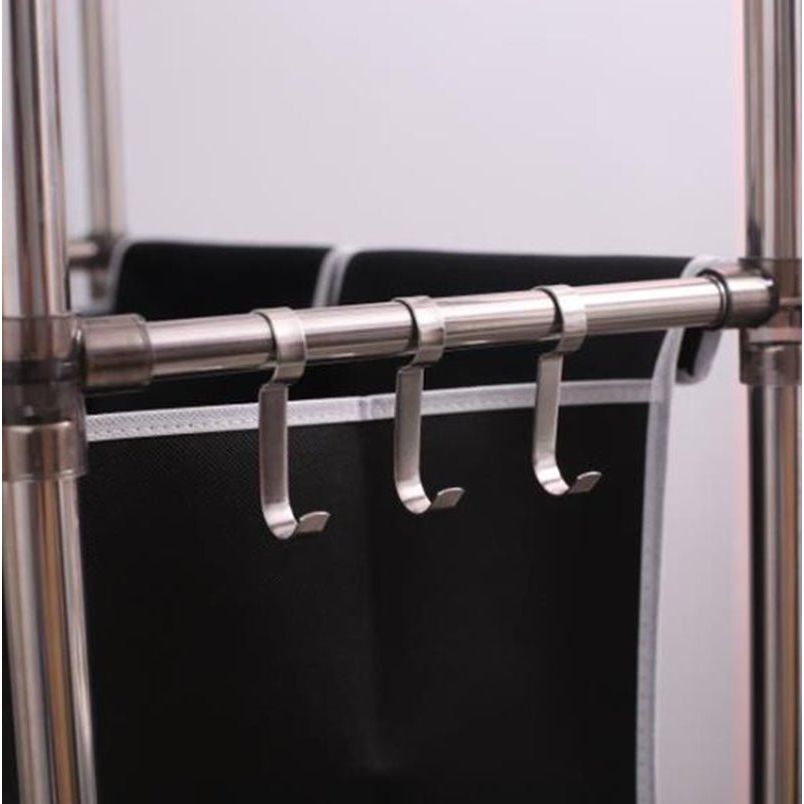 Waterproof Laundry Sorter with 3 Bags, 3-Tier Design and Hooks for Organization - householdessential