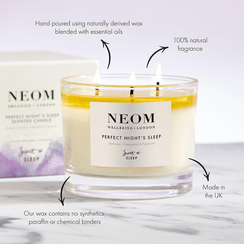- Candle, 3 Wick | Lavender, Basil & Jasmine | Scented Candles for Home | Luxury Aromatherapy Candles | Essential Oil Candles | Calm & Relax | Signature Sleepy Scent