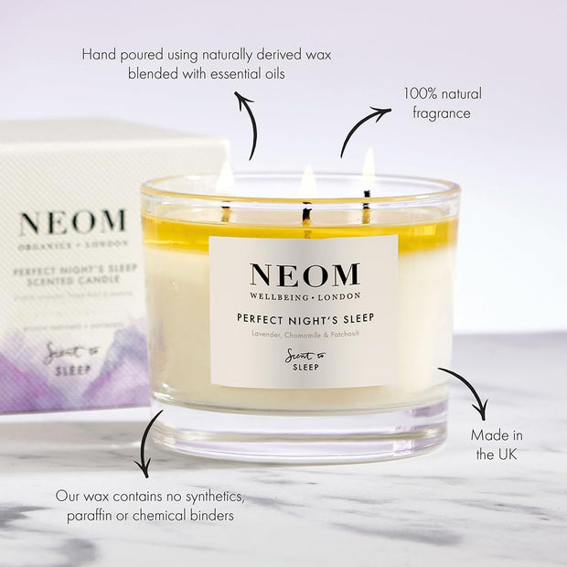 - Candle, 3 Wick | Lavender, Basil & Jasmine | Scented Candles for Home | Luxury Aromatherapy Candles | Essential Oil Candles | Calm & Relax | Signature Sleepy Scent