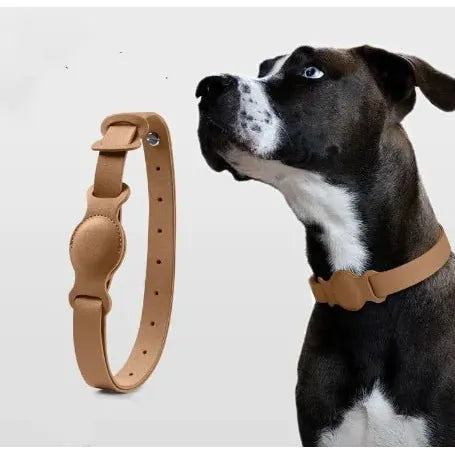 Dogs And Cats Pet Collar Chain Leather Cover - householdessential