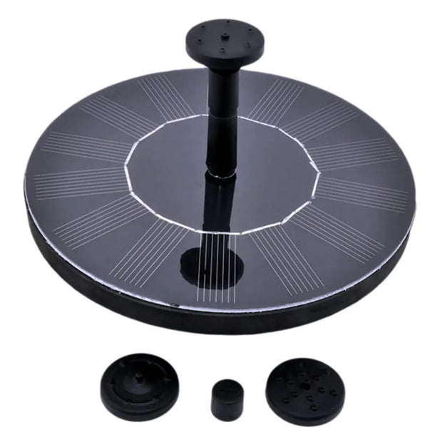 Miniature Solar Fountain Pump with Bird Feeder for Garden