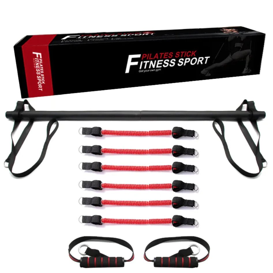 Pilates Bar Kit with Resistance Bands - householdessential