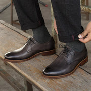 Lace-up Leather Shoes for Young Men