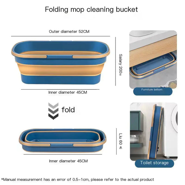 Double Handle Household Mop Bucket for Cleaning