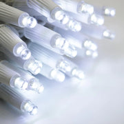 50 LED Christmas Lights -Waterproof Christmas Lights，String Lights Indoor -Suitable for Outside Yard，Bedroom，Holiday Party in String Lights Decor，White Wire，Pure White Light，16 FT Length