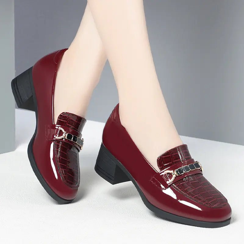 Red Soft Leather Wedding Shoes for Women - householdessential
