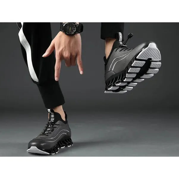 Leather Blade Sports Shoes, Casual Running Shoes for Men - householdessential
