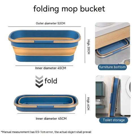 Double Handle Household Mop Bucket for Cleaning