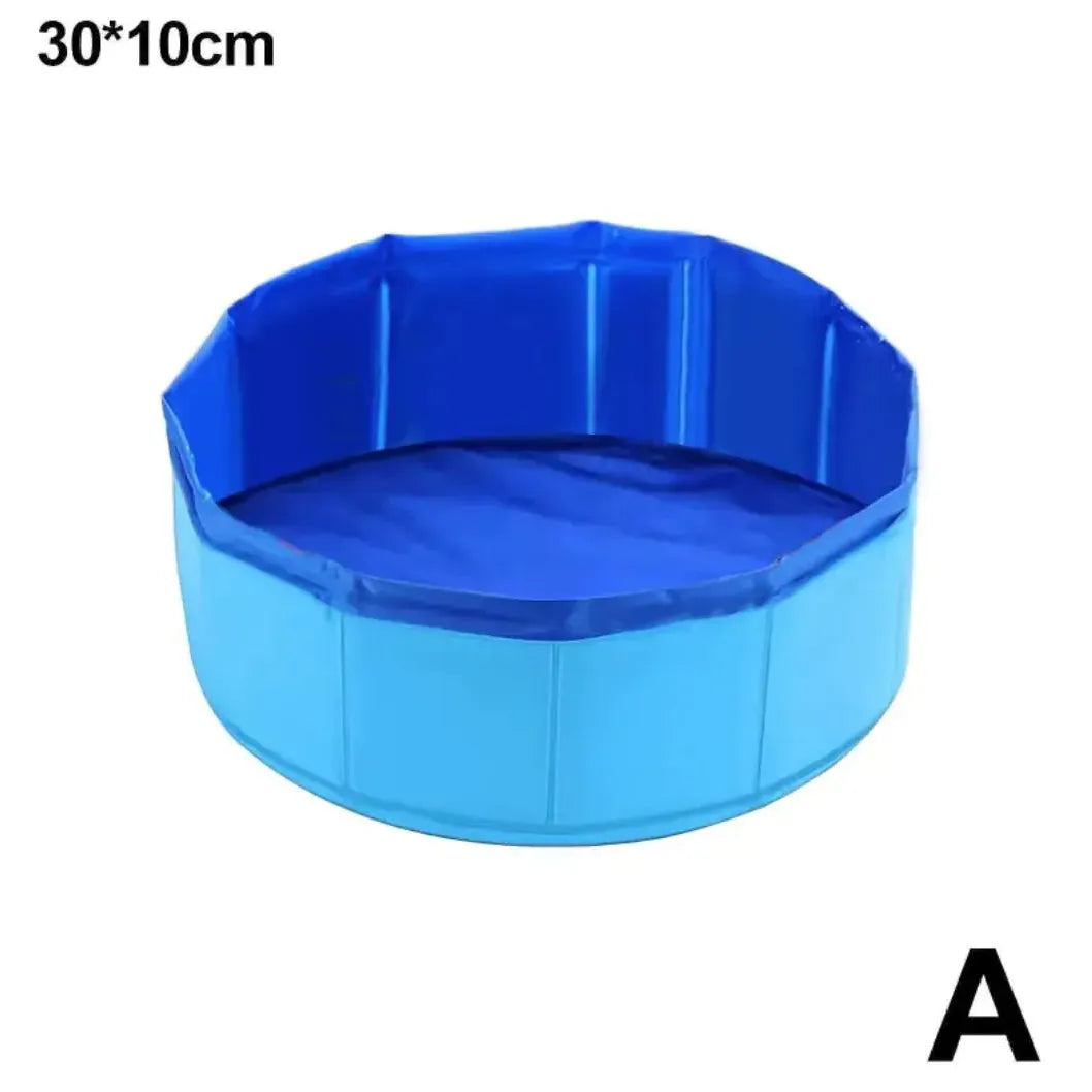 Foldable Pet Pool with Vinyl Toys - householdessential