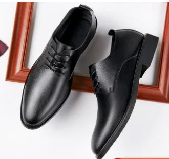 Lace-up Leather Shoes for Young Men