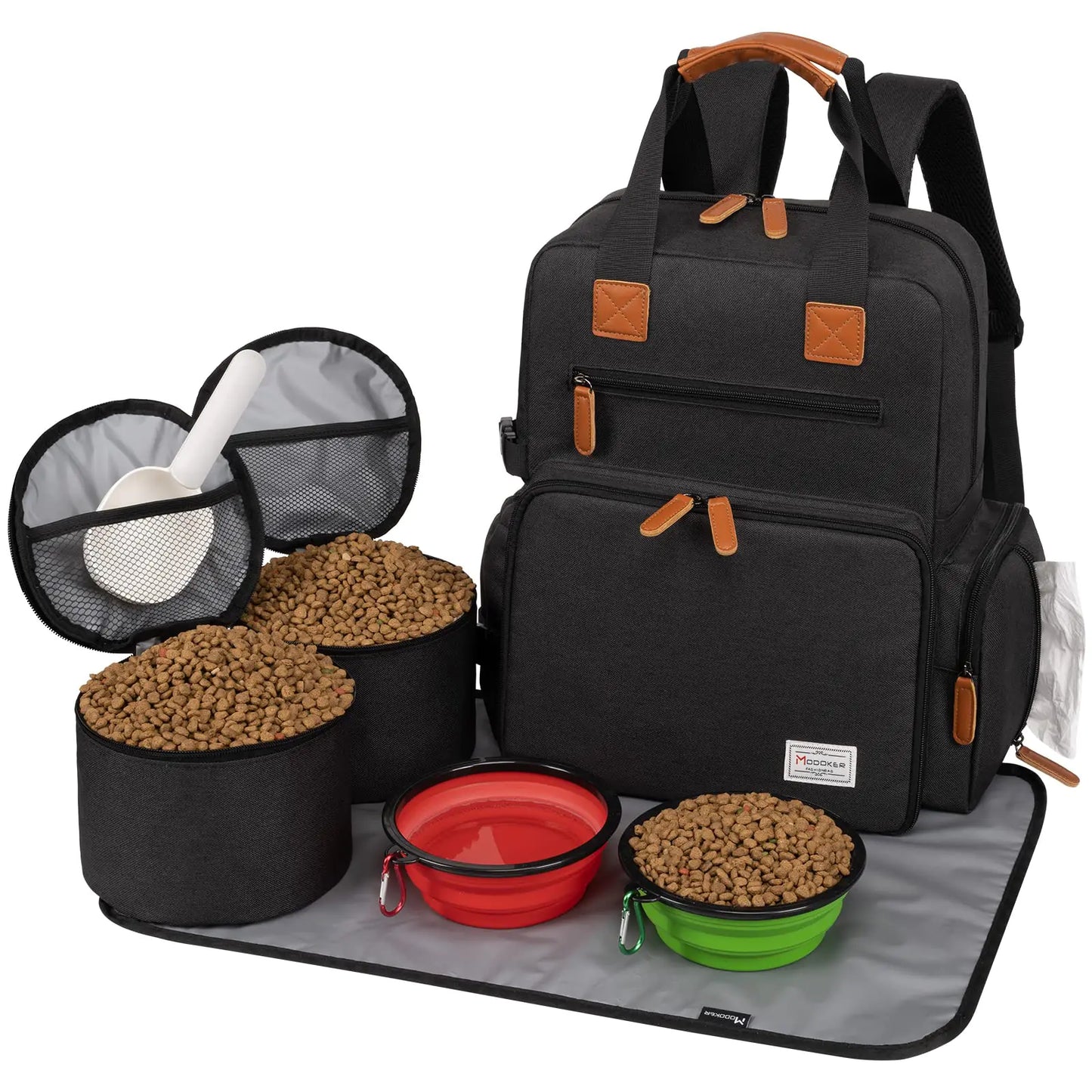Modoker Airline Approved Pet Bag Dog Travel Accessories Organizer Weekend Dog Tote Set - householdessential