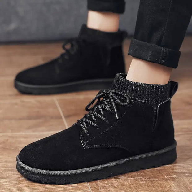 Thickened High-Top Cotton Shoes for Men
