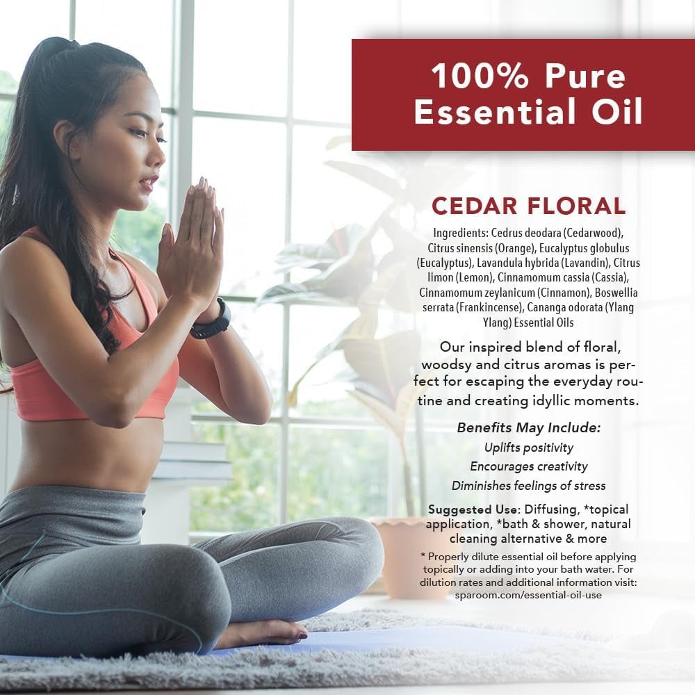 Aromatherapy 100% Pure Undiluted Essential Oil, Escape Cedar Floral Blend, 10 Ml - householdessential