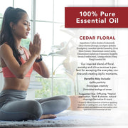 Aromatherapy 100% Pure Undiluted Essential Oil, Escape Cedar Floral Blend, 10 Ml