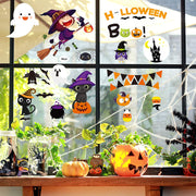 Halloween Window Clings - Halloween Window Decorations Stickers Decals Decor Cute Pumpkin Ghost Decor for Room Bathroom Kitchen