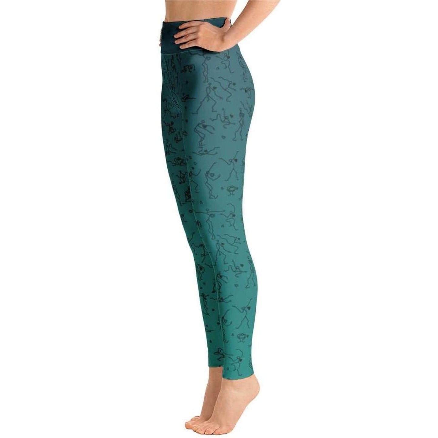 Blue - Green Ombre 'Debbie'S Dancers' Original Art Leggings by - householdessential