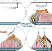 Hanger Organizers 20 Pack Hangers Space Saving, Closet Clothes Organizer Hangers, Space Saver for Apartment Dorm Small Space